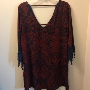 3 Quarter Lace Sleeve Dress